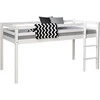 Homestyle4U Dviaukštė lova, 207.5x110x99.5 cm, balta