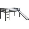 Homestyle4U Aukšta lova, 207.5x110x219.5 cm, pilka