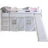 Homestyle4U Vaikiška aukšta lova, 207.5x110x219.5 cm, balta