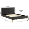 Homestyle4U Lova, 144.5x95x211 cm, Pilka