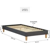 Homestyle4U Lova, 94x203x29.5 cm, pilka