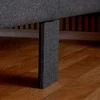 Homestyle4U Paminkštinta lova, 145x32x210 cm, pilka