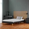 Homestyle4U Paminkštinta lova, 145x32x210 cm, pilka