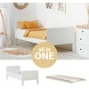 Homestyle4U Lova, 98.5x206x87 cm, balta