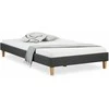 Lova Homestyle4U Lovos rėmas, aptrauktas dvigubas futonas, 124x203x29.5 cm, pilka