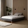 Lova Homestyle4U Lovos rėmas, aptrauktas dvigubas futonas, 124x203x29.5 cm, pilka