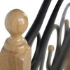Homestyle4U Viengulė lova, 99x211x86.5 cm, juoda