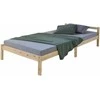 Homestyle4U Viengulė lova, 96x206 cm, ruda