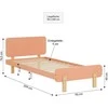 Homestyle4U Viengulė lova, 95x76.5x209 cm, raudona
