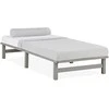 Homestyle4U Lova, 90x200x28 cm, Pilka