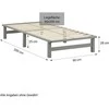 Homestyle4U Lova, 90x200x28 cm, Pilka