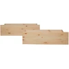 Homestyle4U Lova su stalčiumi, 82x53x22 cm, ruda
