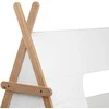 Homestyle4U Vaikiška lova, medinė Tipi namelio formos lova su stalčiumi, 164.5x105x214.5 cm, balta
