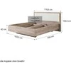 Homestyle4U Lova, 178.5x100.5x208 cm, ruda, balta
