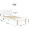 Homestyle4U Lovos rėmas, 95x76,5x209 cm, balta