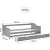 Homestyle4U Lova, 97.5x66x206 cm, Pilka