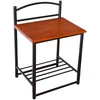 Homestyle4U Naktinis staliukas, 40x33x64 cm, juodas, rudas