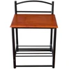Homestyle4U Naktinis staliukas, 40x33x64 cm, juodas, rudas