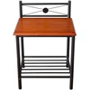Homestyle4U Naktinis staliukas, 45x35x64 cm, juodas, rudas