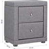 Homestyle4U Naktinis staliukas, 47x54x29 cm, pilkas audinys