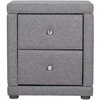 Homestyle4U Naktinis staliukas, 47x54x29 cm, pilkas audinys