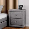 Homestyle4U Naktinis staliukas, 47x54x29 cm, pilkas audinys