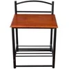 Homestyle4U Naktinis staliukas, 40x33x64 cm, juodas, rudas