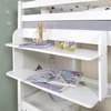 Homestyle4U Pakabinama lentyna, 83x18x40 cm, balta