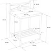 Homestyle4U Naktinis staliukas, 45x35x64 cm, juodas, rudas