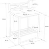 Homestyle4U Naktinis staliukas, 45x35x64 cm, juodas, rudas
