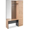 Homestyle4U Prieškambario spintos komplektas, 122x190x37 cm, ruda