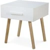 Homestyle4U Naktinis staliukas, 40x40x46 cm, balta