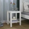 Homestyle4U Naktinis staliukas, 47x32x38 cm, balta