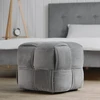 Homestyle4U Pufas, 46x41x46 cm, Pilka