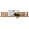 Homestyle4U Sieninė lentyna, 137.5x24x21 cm, juoda, ruda