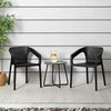 Lauko baldų komplektas Homestyle4U Sodo baldų komplektas, 154,5x74,5x54 cm, juoda