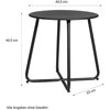 Lauko baldų komplektas Homestyle4U Sodo baldų komplektas, 154,5x74,5x54 cm, juoda