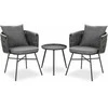 Lauko baldų komplektas Homestyle4U Sodo baldų komplektas, 163x70.5x61 cm, pilka