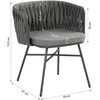 Lauko baldų komplektas Homestyle4U Sodo baldų komplektas, 163x70.5x61 cm, pilka