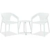 Lauko baldų komplektas Homestyle4U Sodo baldų komplektas, 55x74,5x54 cm, balta