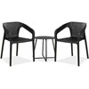 Lauko baldų komplektas Homestyle4U Sodo baldų komplektas, 154,5x74,5x54 cm, juoda