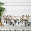 Lauko baldų komplektas Homestyle4U Sodo baldų komplektas, 68x77,5x55 cm, ruda, juoda