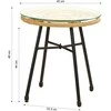 Lauko baldų komplektas Homestyle4U Sodo baldų komplektas, 68x77,5x55 cm, ruda, juoda