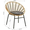 Lauko baldų komplektas Homestyle4U Sodo baldų komplektas, 68x77,5x55 cm, ruda, juoda