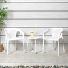 Homestyle4U Sodo kėdžių komplektas, 55x74,5x54,5 cm, balta