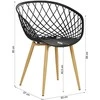 Homestyle4U Sodo krėslų komplektas, 62x80x57 cm, juoda
