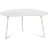 Homestyle4U Šoninis staliukas, 84x50x43.5 cm, balta
