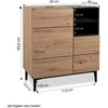 Homestyle4U Komoda, 80x40x90.4 cm, Ruda