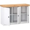 Homestyle4U Komoda, 134.6x82x41.8 cm, Balta, Ruda