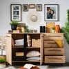 Homestyle4U Komoda, 159x92.5x42 cm, ruda juoda, medinė